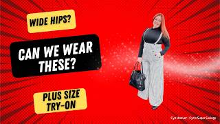 Can Wide Hips Wear Houndstooth Overalls? Plus Size Try-On Amazon Fashion Finds