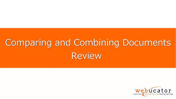 Comparing and Combining Documents in Microsoft Word