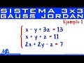Solución de sistemas de 3x3 método de Gauss Jordan | Ejemplo 1
