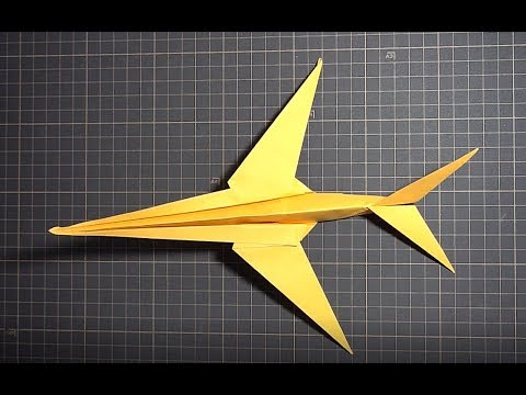 折り紙で紙飛行機でかっこいい簡単な飛行機の折り方 Youtube