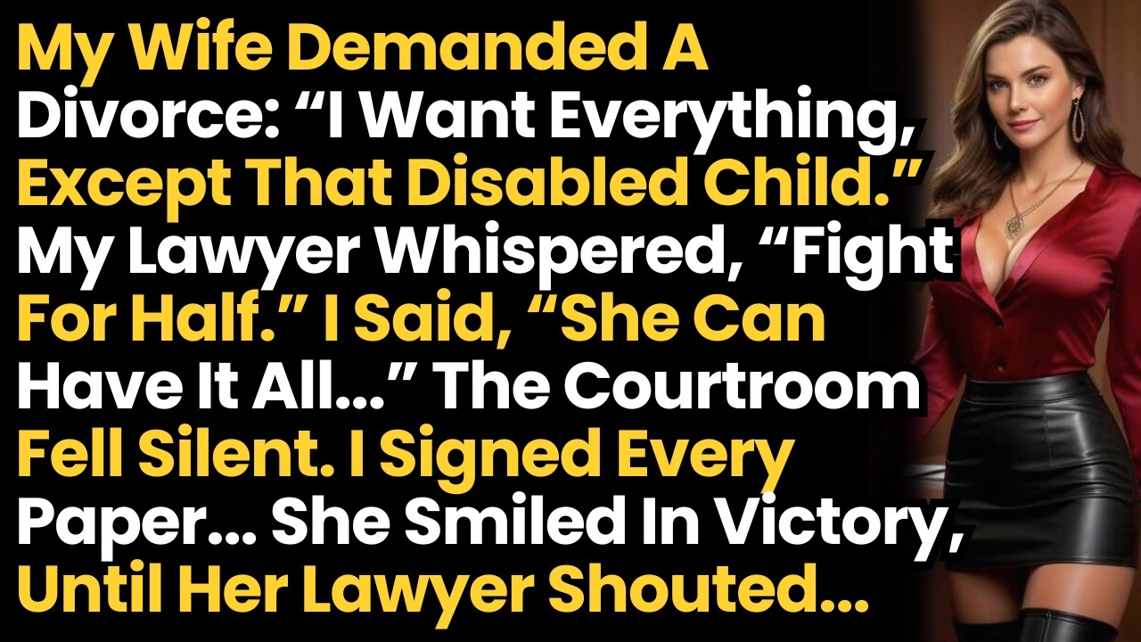 My Wife Demanded A Divorce: “I Want Everything, Except That Disabled Child.” My Lawyer Whispered; “F