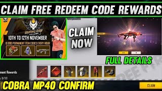 Today Cobra mp40 Redeem Code Claim Now | How To Claim Full Details Malayalam