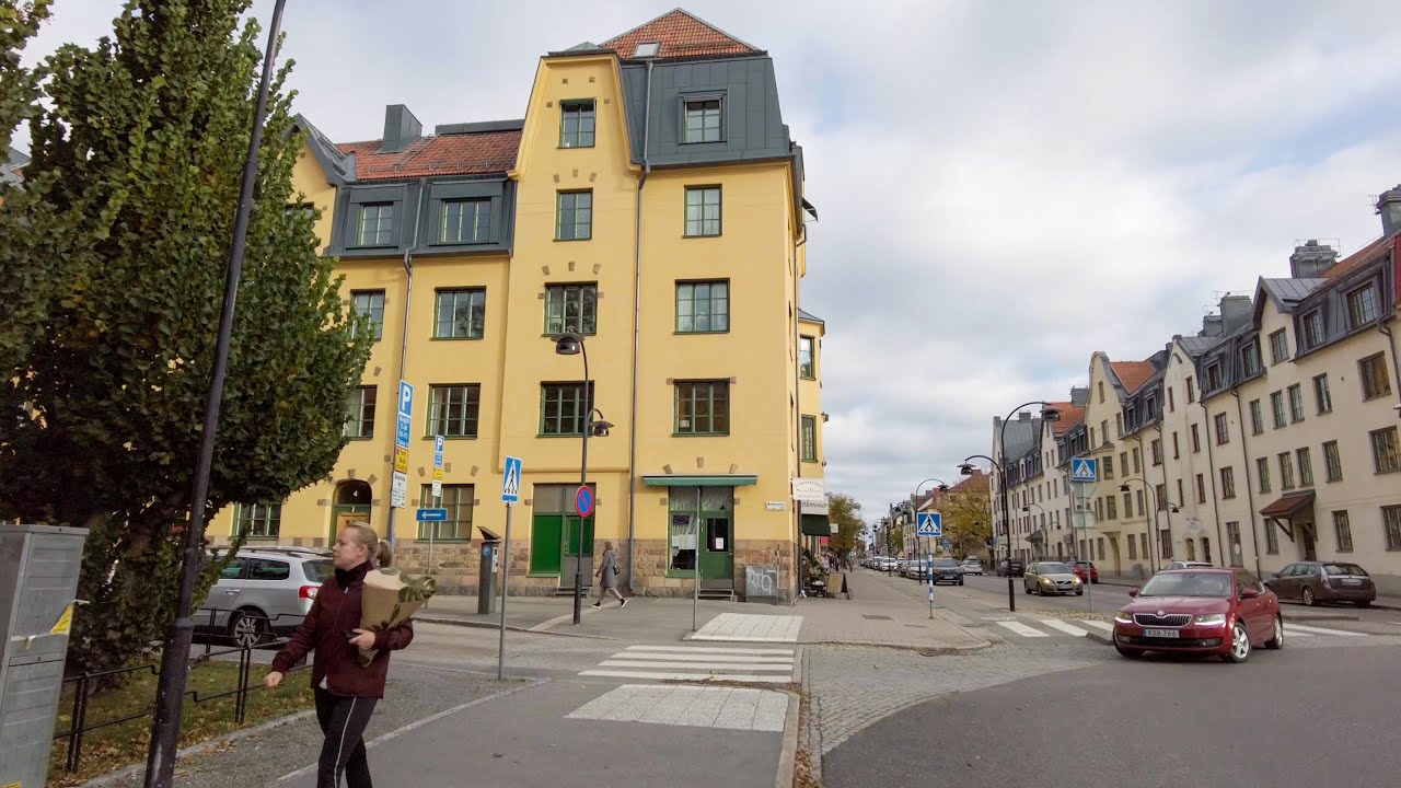 Walking in Aspudden - A Suburb in Southern Stockholm, Sweden (4K)