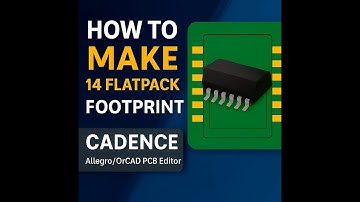 OrCAD How to make a  footprint in the Cadence PCB/Allegro/OrCAd  PCB Editor.