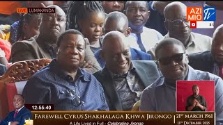 Sakaja, Atwoli, Billionaire David Murathe Arrive at Cyrus Jirongo's Burial in Lumakanda, Kakamega 