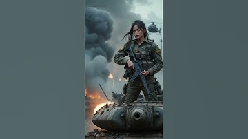 AI Indonesian Female Soldier on Battle Tank #ai #army #powerfulwarrior#indonesiansoldier