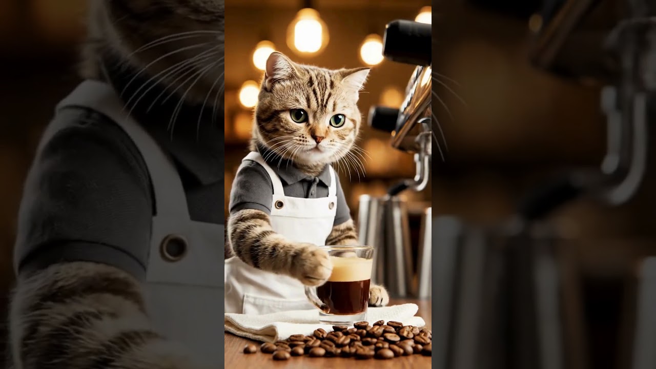 Barista Cat Latte Art 
