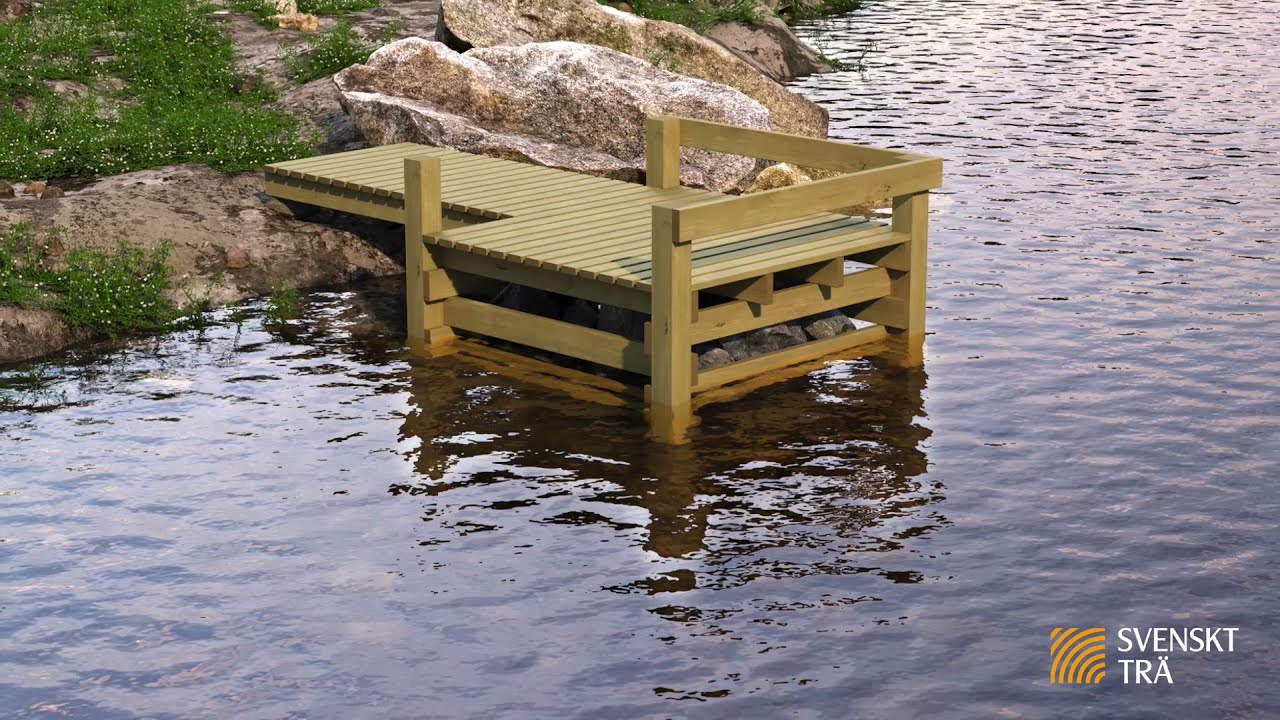 Så bygger du en brygga med stenkista - YouTube
