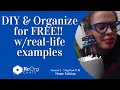 DIY to ORGANIZE for FREE #repurpose #recycle