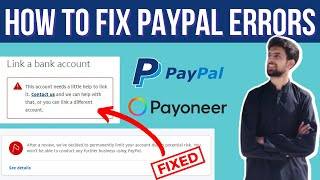 How to fix Error while linking Bank Account with PayPal - Paypal Account Restricted Error Fixed