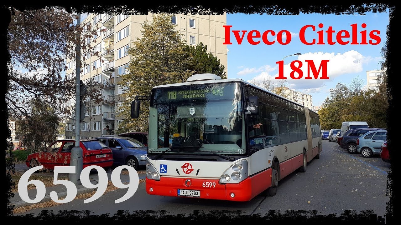 Pražský unikát | Jízda kloubovým Citelisem 18M ev.č. 6599 na lince 118/11