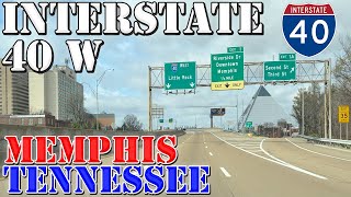 I40 West  Memphis  Tennessee  4K Highway Drive