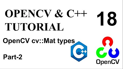 OPENCV & C++ TUTORIALS - 18 | OPENCV cv::Mat types | Part-2