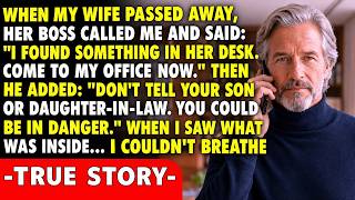 On the day of my wife's funeral, her boss called me: I found something. Come now. | Real story.