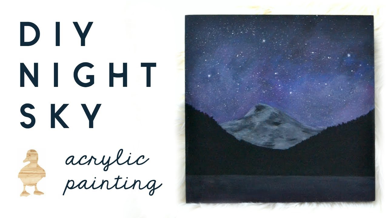 easy diy night sky painting - Danica Schwab