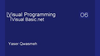Learn VB.net In Arabic 2021 | 06 | new controls