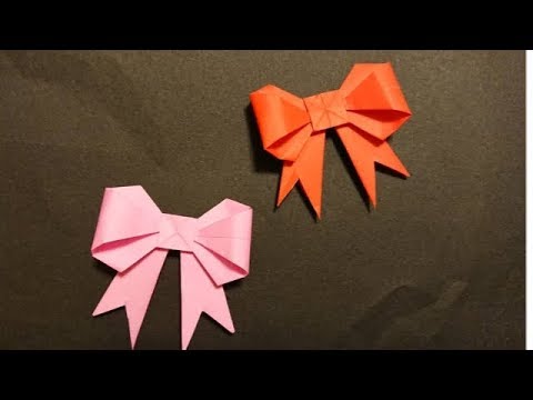 ３分 折り紙 簡単 可愛いリボンの折り方 子供向けにおススメ Youtube