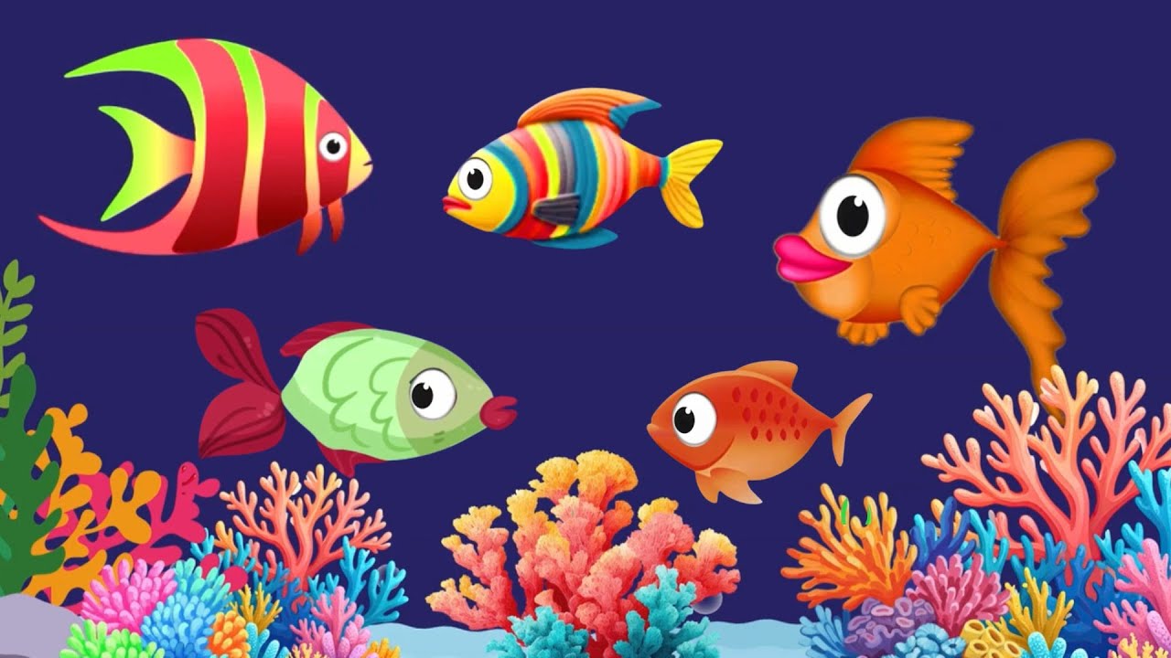 Calming Undersea Animation Baby Lullaby 🐟 Soothing fishes 🐟 Baby sleep music 