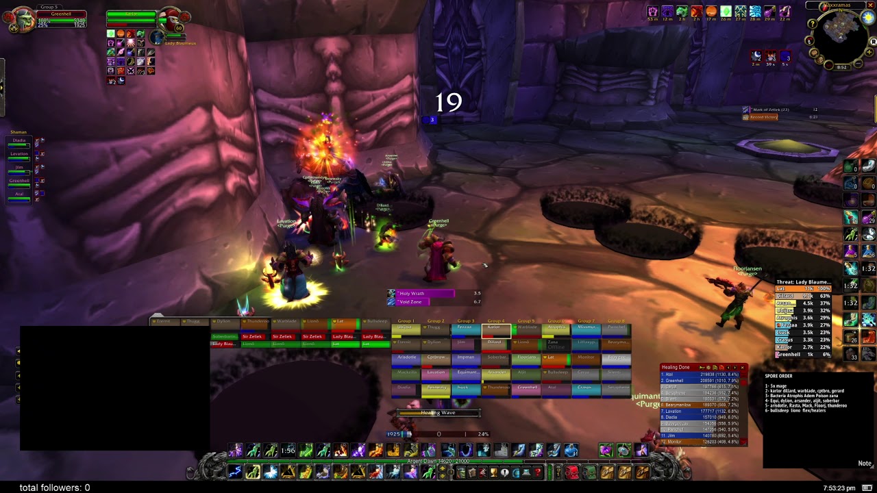 WoW Classic: The Four Horseman - Naxxramas. Healer Group Rotation.