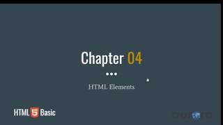 HTML5 BASIC   Chapter 04 [HTML Element]