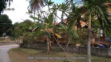 ZeroShake video stabilization demo, panning