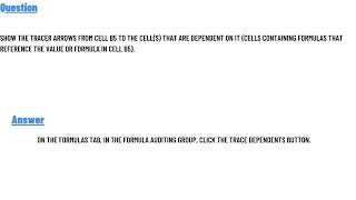 Show the tracer arrows from cell B5 to the cell(s) that are dependent on it