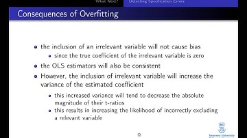Lecture 9 Model Specification