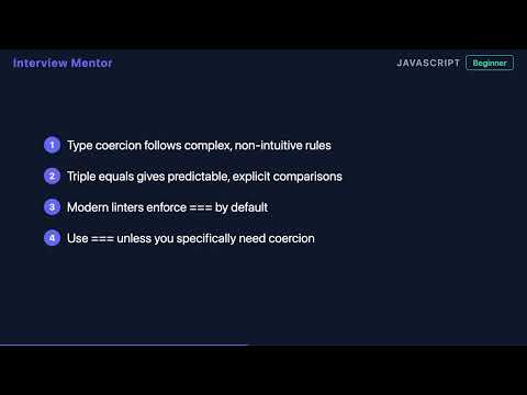 JavaScript: == vs === Explained in 90 Seconds