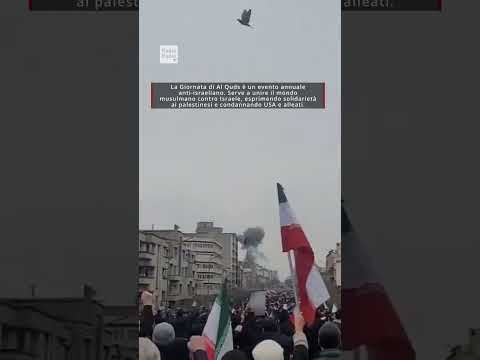 Video IRAN, FOLLA IN MARCIA CONTRO USA E ISRAELE DURANTE UN ATTACCO