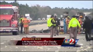 Interstate 95 reopens 13 hours after fiery tanker crash