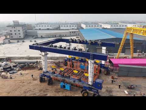 Henan Haitai Heavy Industry’s large tire crane is undergoing on-site commissioning!