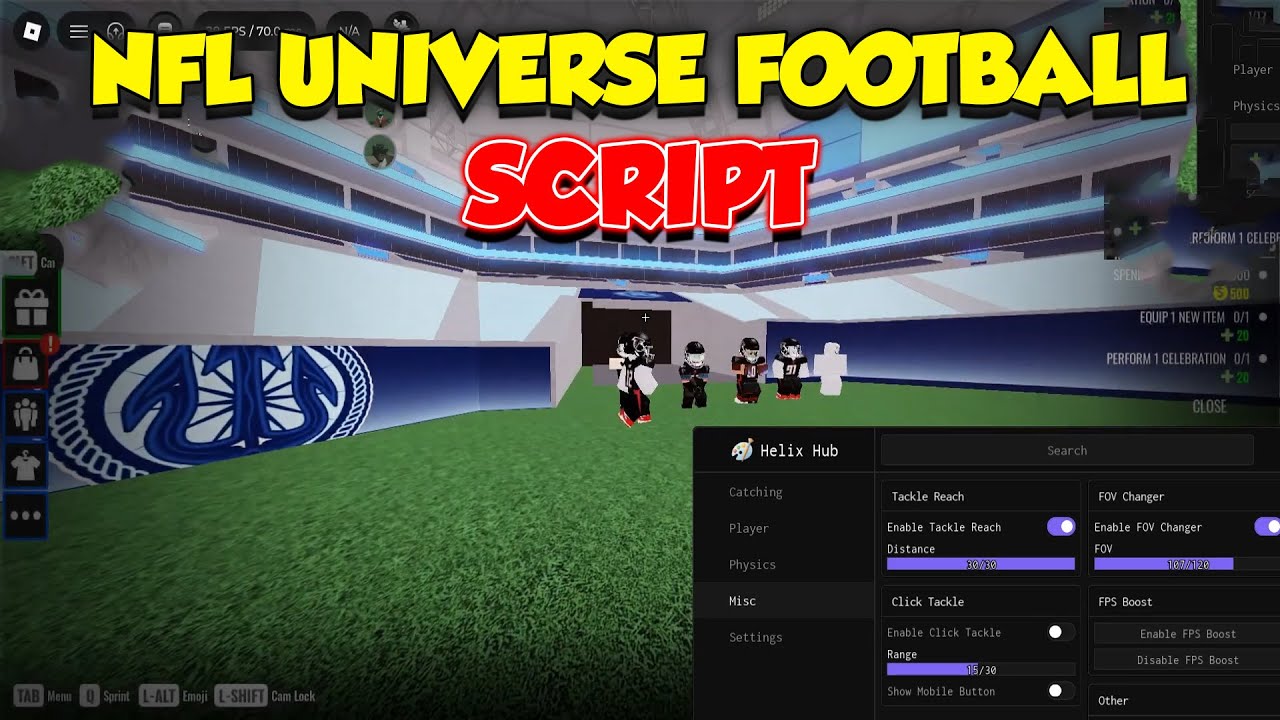 [FREE] NFL Universe Football Script | Pull Vector, Tackle Reach, Click ...