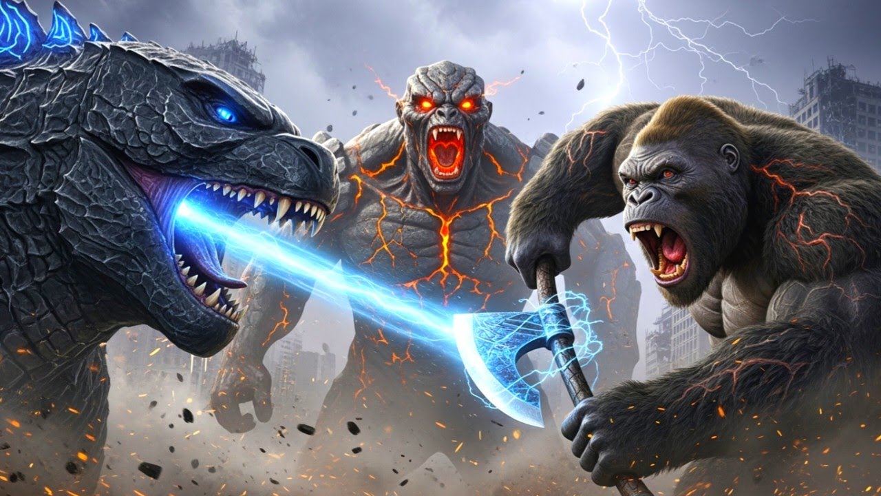 King KONG & Godzilla vs MEGA TROLL – Legendary Monster Battle | Full Movie 