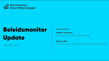 Beleidsmonitor update (september 2021)