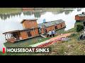 Srinagar: Houseboat Sinks Partially Near Abi Guzar