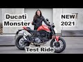 New Ducati Monster 2021 - Test Ride Review with Sound Check and Comparison to 821