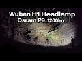 Wuben H1 Headlamp, Osram P9, 1200lm