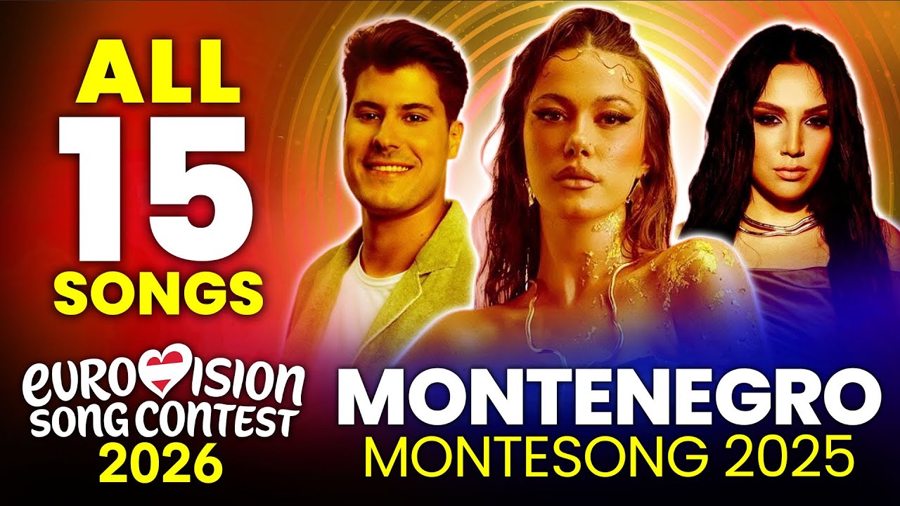 Все 15 песен и исполнителей национального отбора Черногории на Евровидение-2026 — Montesong 2025