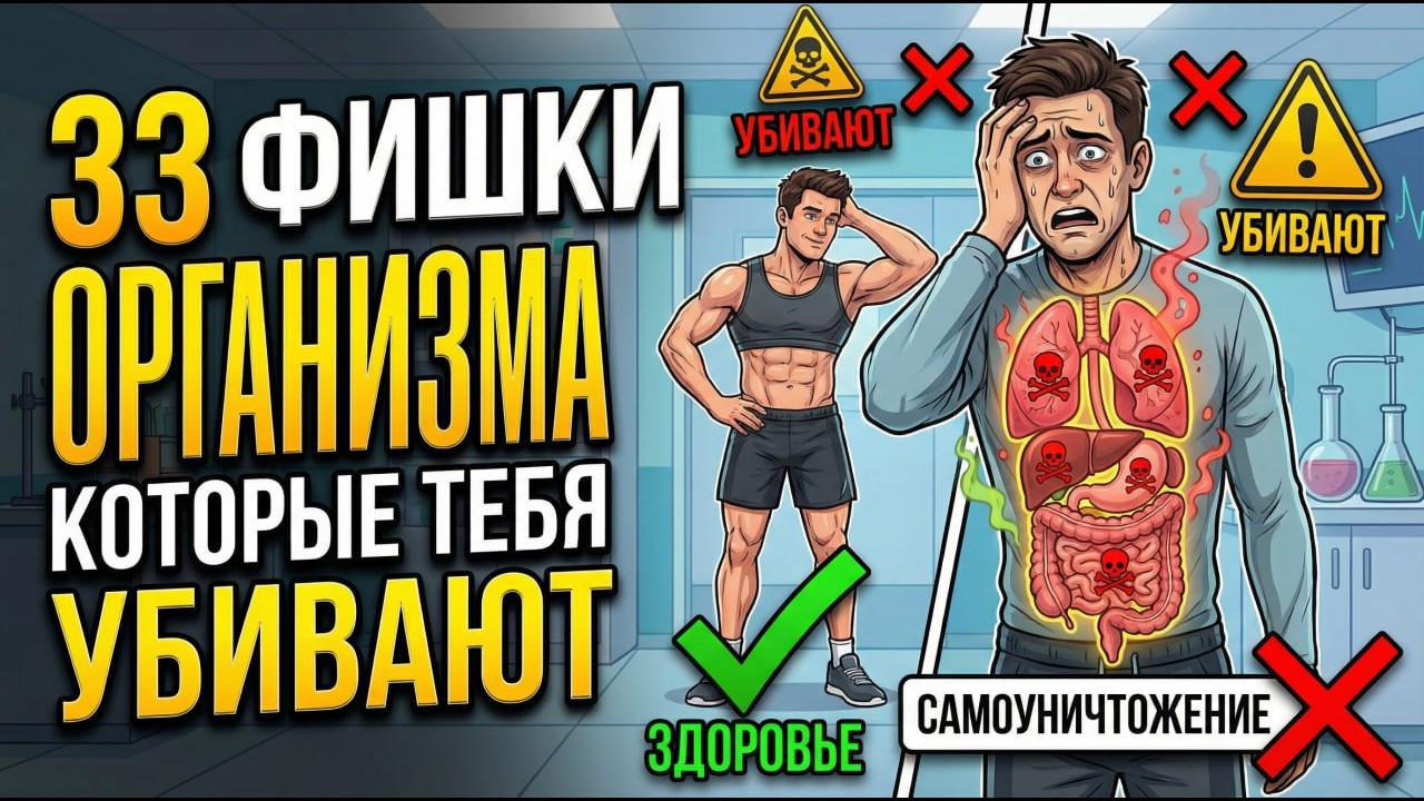 33 способа, которыми ваш собственный ОРГАНИЗМ работает ПРОТИВ ВАС