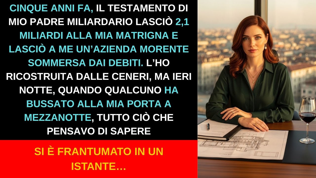 Il notaio aveva appena finito di leggere quando Veronica, la donna che mio padre aveva sposato solo tre anni prima, ha sorriso. A lei due miliardi e cento milioni in contanti, ville, appartamenti,...