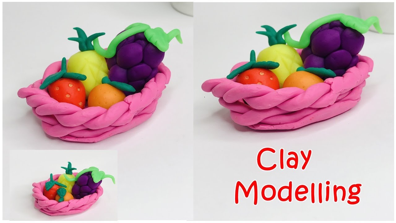 Clay Modeling for Kids / Clay Crafts / Clay modelling fruits 