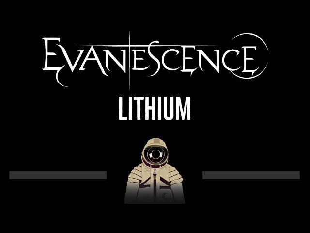 Evanescence • Lithium (CC) 🎤 [Karaoke] [Instrumental Lyrics] class=
