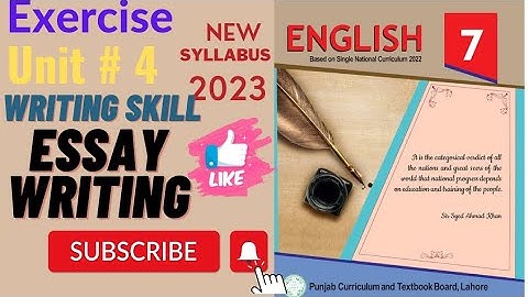 Quaid-e-Azam // Exercise Unit: 4 // "Quaid-e-Azam" Writing Skill // English Class 7th #viral