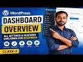 WordPress Dashboard Overview | All Settings &amp; Features Explained for Beginners | Class-2