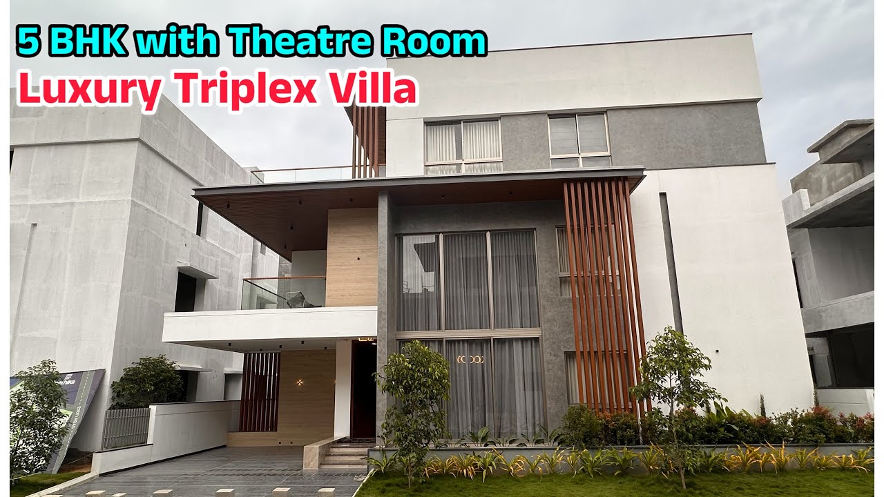 || 450 sq yards || 5 BHK Triplex Villas for sale In Gated Community, Kollur , Hyderabad ( 5300 Sft )