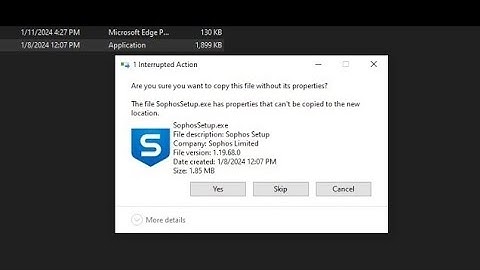 Are you sure you want to copy this file without its properties?