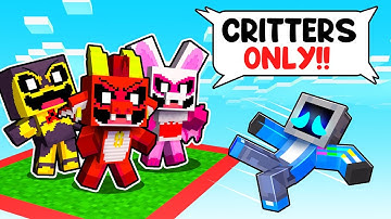 Locked on ONE CHUNK with NIGHTMARE CRITTERS in Minecraft!