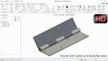 🔖 Hinge || Setting up a Pin Mechanism in Creo Parametric