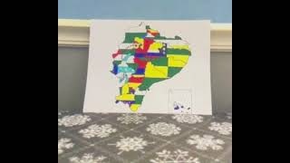 Flag Map of the Provinces of Ecuador Timelapse