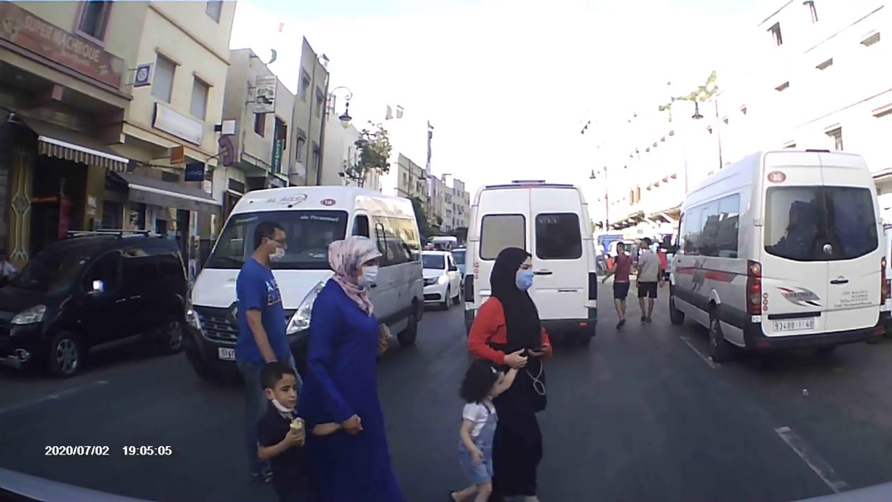 طنجة الطريق اسواق السلام الى حي مسنانة تجاه مرجان طريق الرباط الى اهلا اتجاه بيرشيفا2 juillet 2020